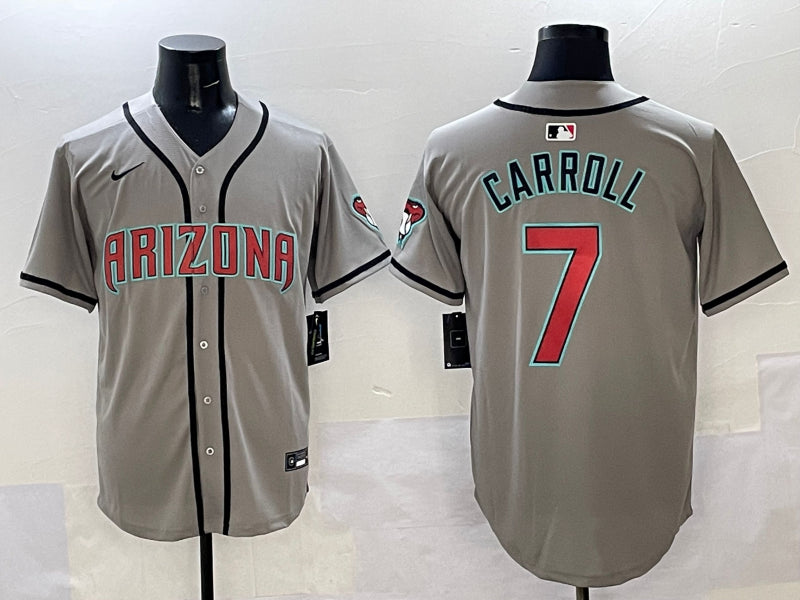 Men’s Arizona Diamondbacks Corbin Carroll #7 Gray Limited Jersey
