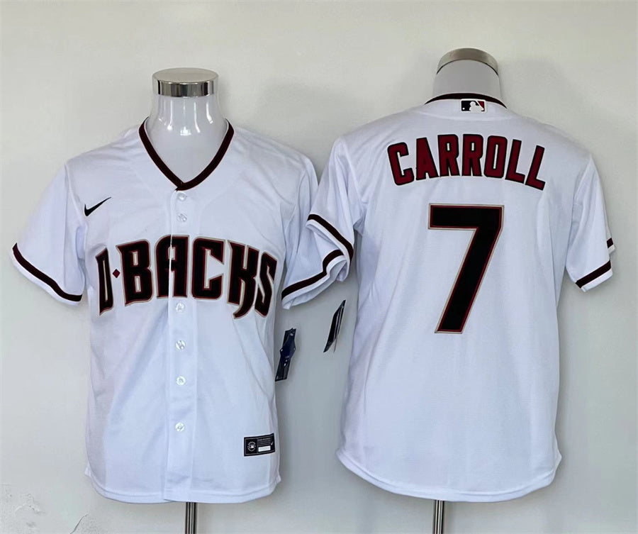 Men’s Arizona Diamondbacks Corbin Carroll #7 White Limited Jersey