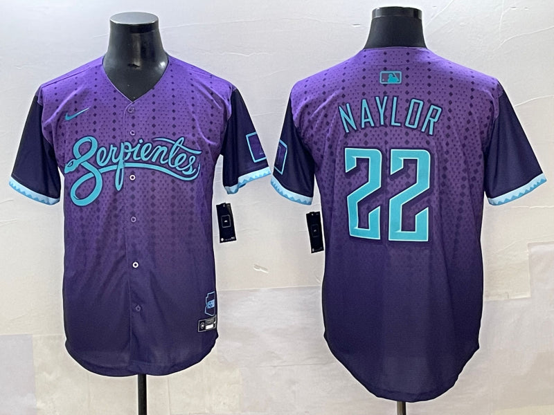 Men’s Arizona Diamondbacks Josh Naylor #22 Purple 2025 City Connect Limited Jersey