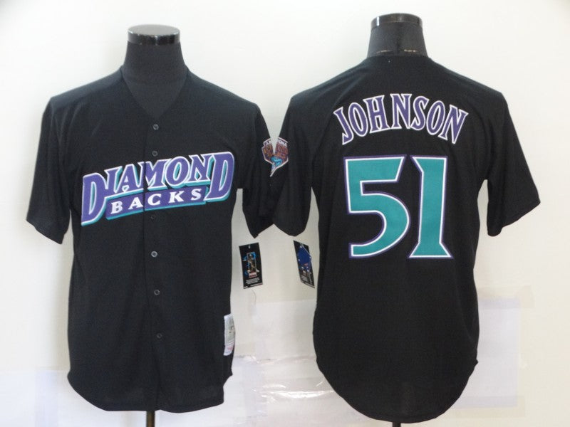 Men’s Arizona Diamondbacks Randy Johnson #51 Black Baseball Jersey