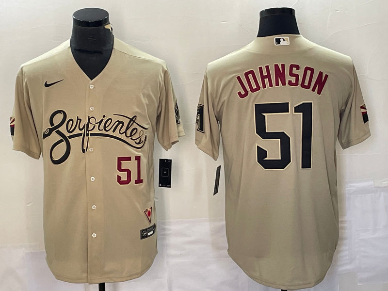 Men’s Arizona Diamondbacks Randy Johnson #51 Sand City Connect Jersey