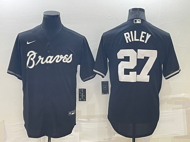 Men’s Atlanta Braves Austin Riley #27 Black Jersey