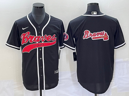 Men’s Atlanta Braves Black Team Jersey Joint Edition