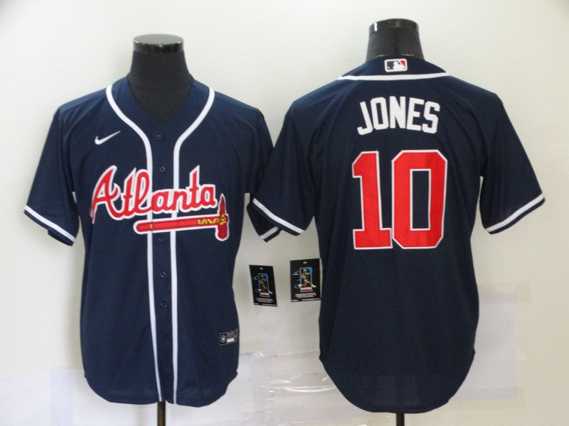 Men’s Atlanta Braves Chipper Jones #10 Navy Jersey
