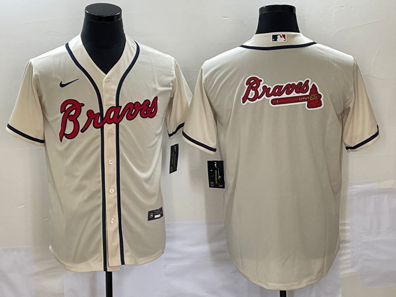 Men’s Atlanta Braves Cream Team Jersey