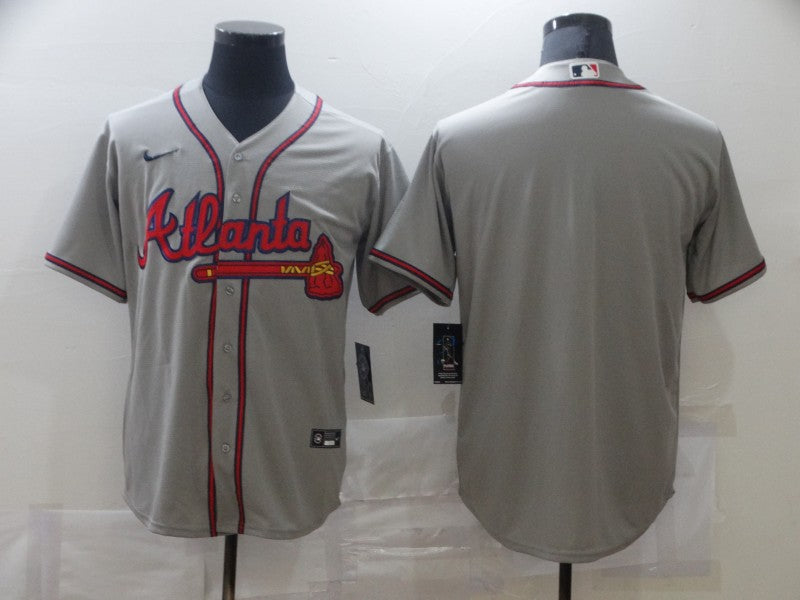 Men’s Atlanta Braves Gray Blank Jersey