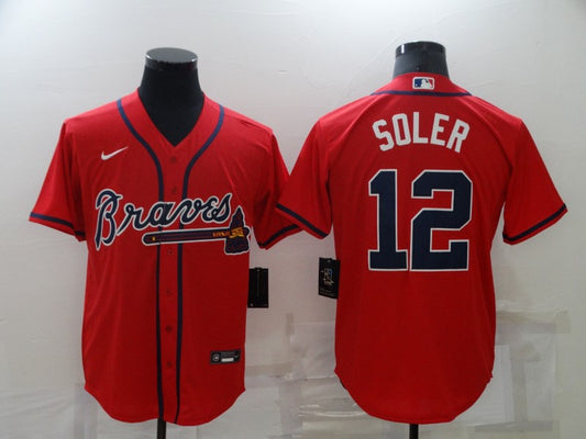 Men’s Atlanta Braves Jorge Soler #12 Red Jersey