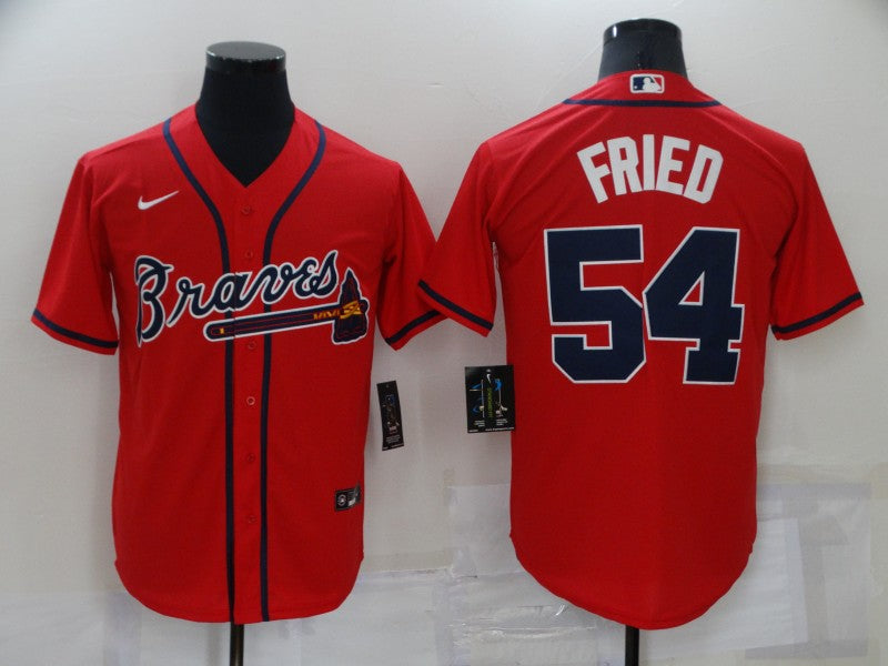 Men’s Atlanta Braves Max Fried #54 Red Jersey