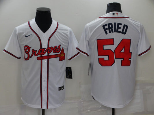 Men’s Atlanta Braves Max Fried #54 White Jersey