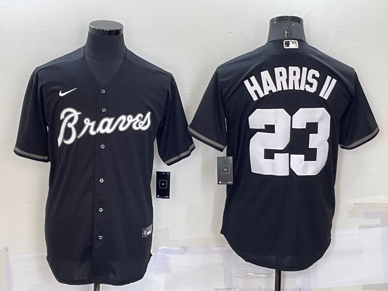 Men’s Atlanta Braves Michael Harris II #23 Black Baseball Jersey