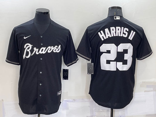 Men’s Atlanta Braves Michael Harris II #23 Black Baseball Jersey