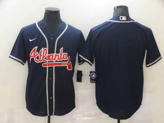 Men’s Atlanta Braves Navy Blank Jersey