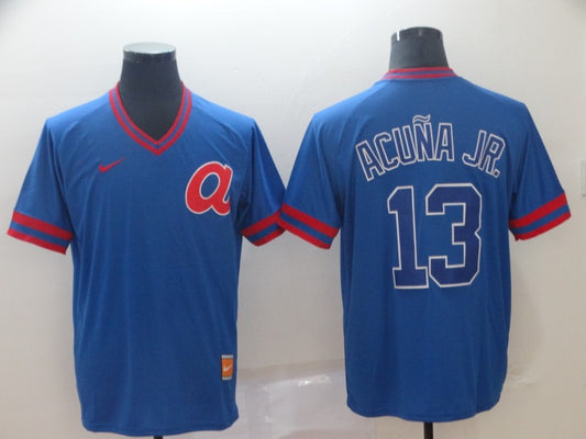 Men’s Atlanta Braves Ronald Acuna Jr. #13 Blue Jersey
