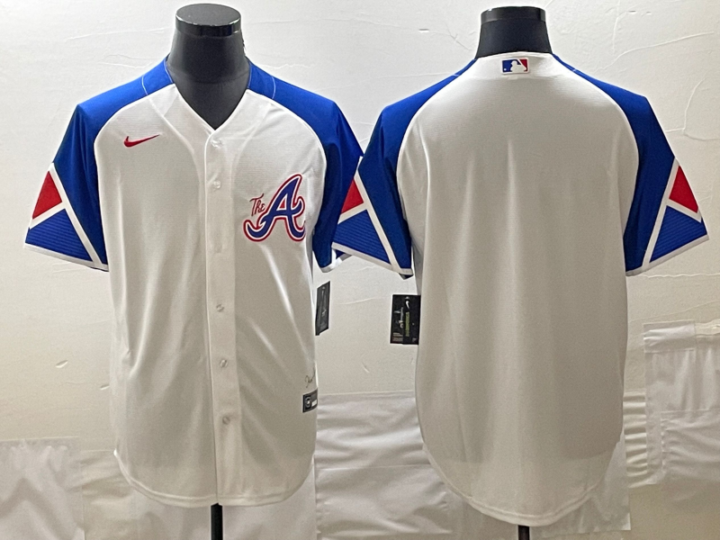 Men’s Atlanta Braves White 2023 City Connect Blank Jersey