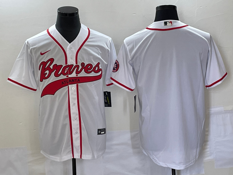 Men’s Atlanta Braves White Blank Jersey Joint Edition