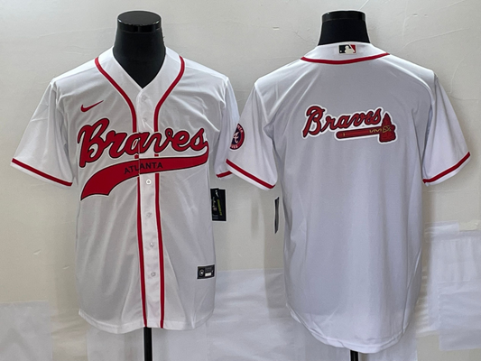 Men’s Atlanta Braves White Team Jersey Joint Edition