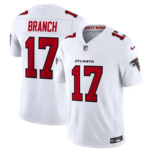 Men’s Atlanta Falcons #17 Zachariah Branch Nike 2026 White Vapor F.U.S.E. Limited Jersey