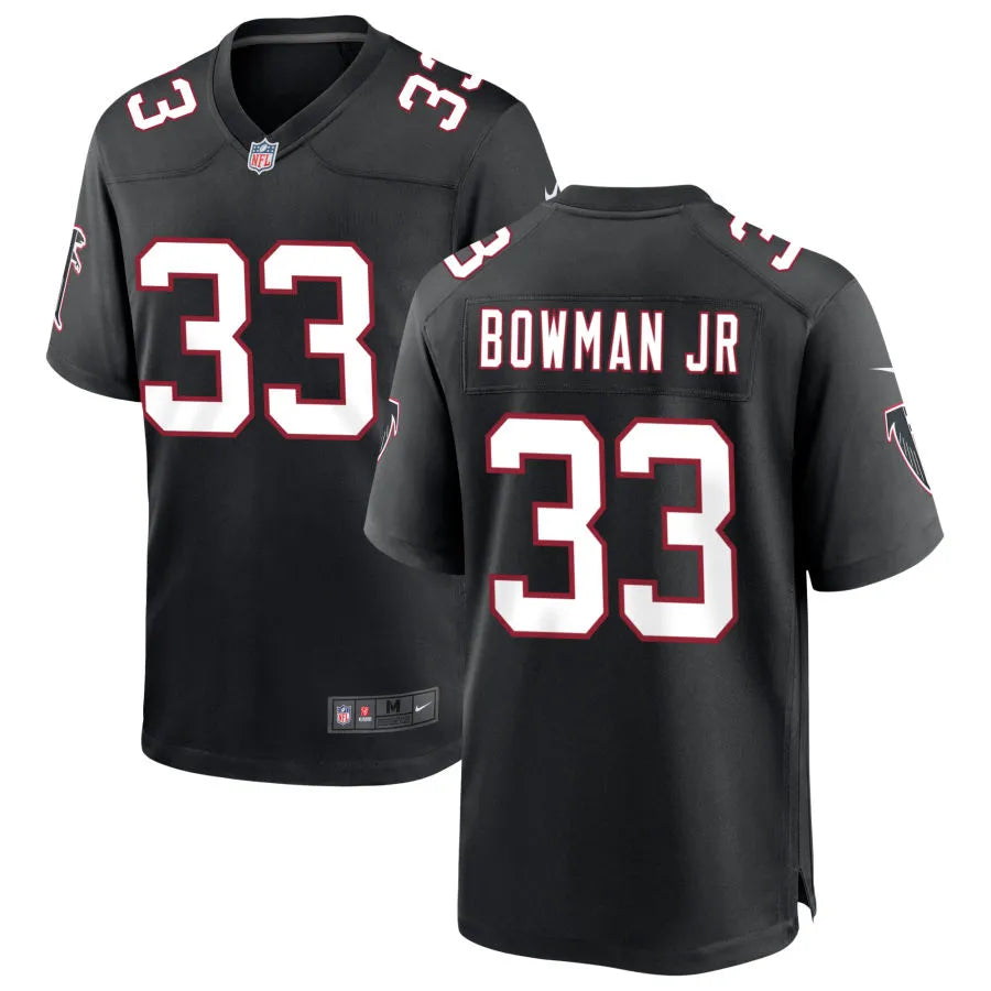 Men’s Atlanta Falcons #33 Billy Bowman Jr Nike Black Throwback Limited Jersey