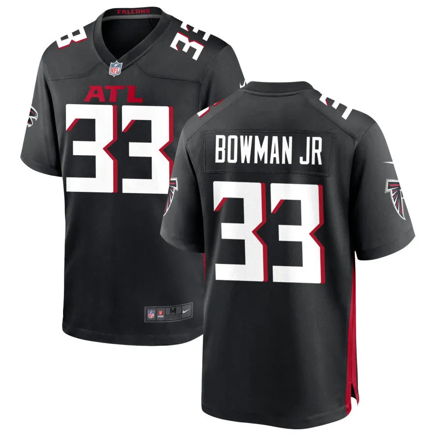 Men’s Atlanta Falcons #33 Billy Bowman Jr Nike Black Vapor F.U.S.E. Limited Jersey
