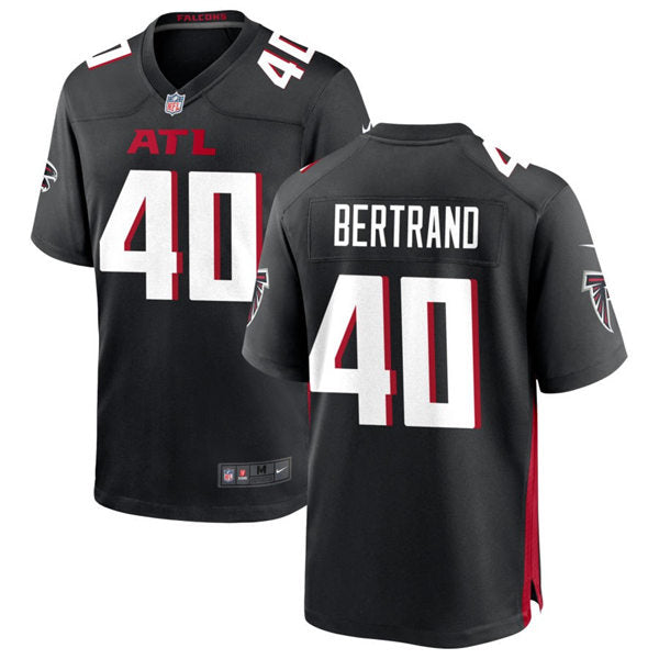 Men’s Atlanta Falcons #40 JD Bertrand Nike Black Vapor Limited Jersey(4)