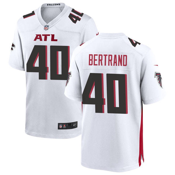 Men’s Atlanta Falcons #40 JD Bertrand Nike White Vapor Limited Jersey(3)