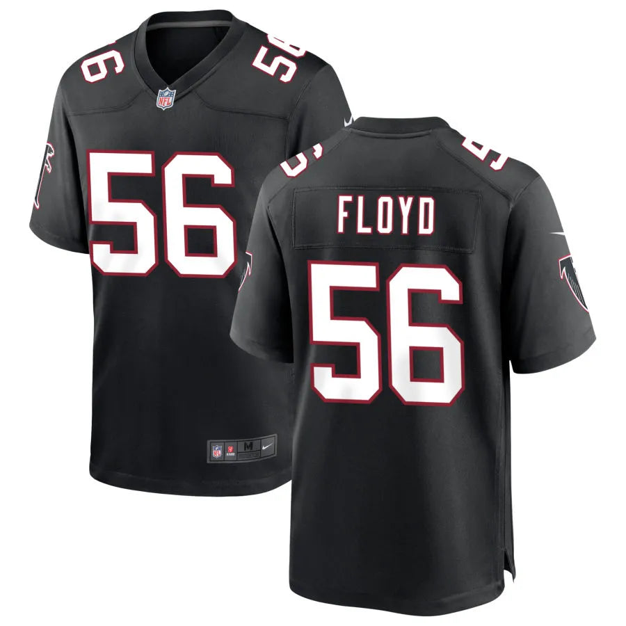 Men’s Atlanta Falcons #56 Leonard Floyd Nike Black Throwback Limited Jersey