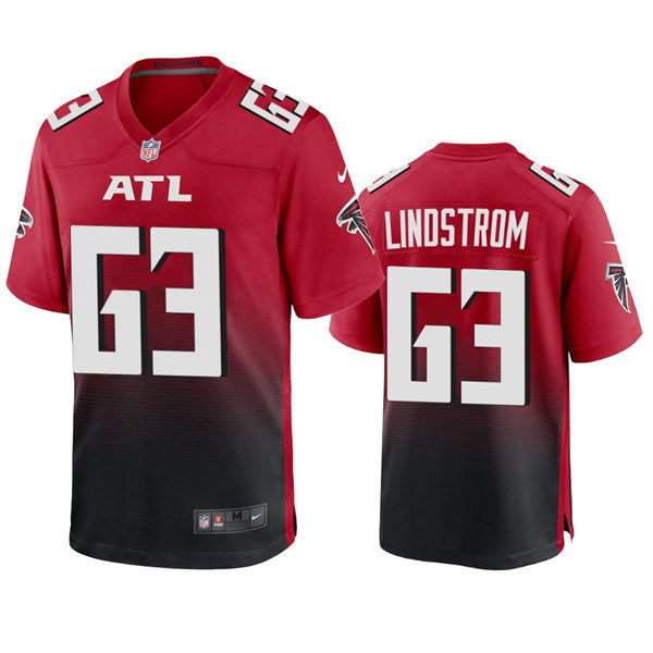 Men’s Atlanta Falcons #63 Chris Lindstrom Nike Red 2nd Alternate Vapor Limited Jersey