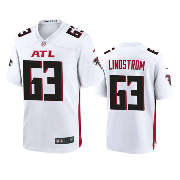Men’s Atlanta Falcons #63 Chris Lindstrom Nike White Vapor Limited Jersey