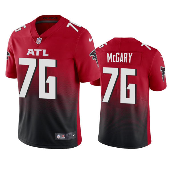 Men’s Atlanta Falcons #76 Kaleb McGary Nike Red 2nd Alternate Vapor Limited Jersey