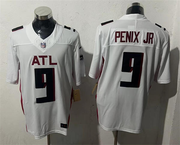 Men’s Atlanta Falcons #9 Michael Penix Jr. Nike White Vapor Limited Jersey