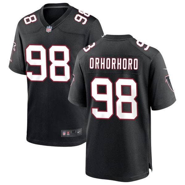 Men’s Atlanta Falcons #98 Ruke Orhorhoro Nike Black Throwback Limited Jersey(4)