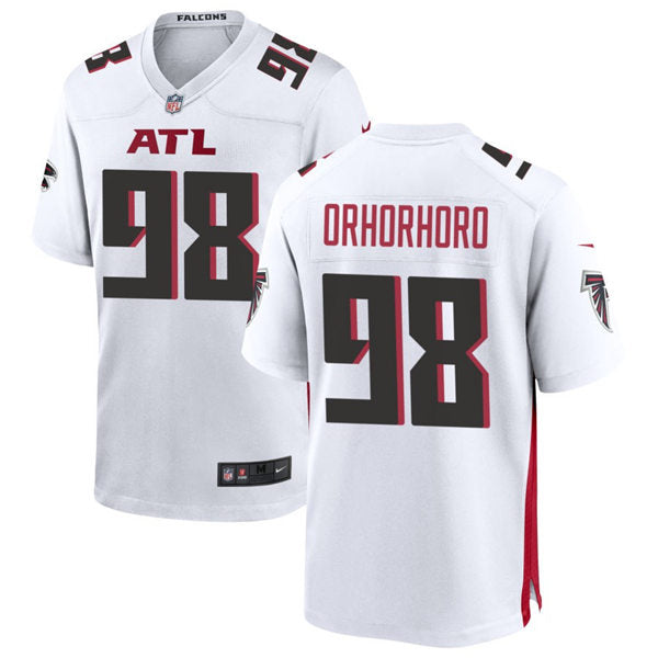 Men’s Atlanta Falcons #98 Ruke Orhorhoro Nike White Vapor Limited Jersey(3)