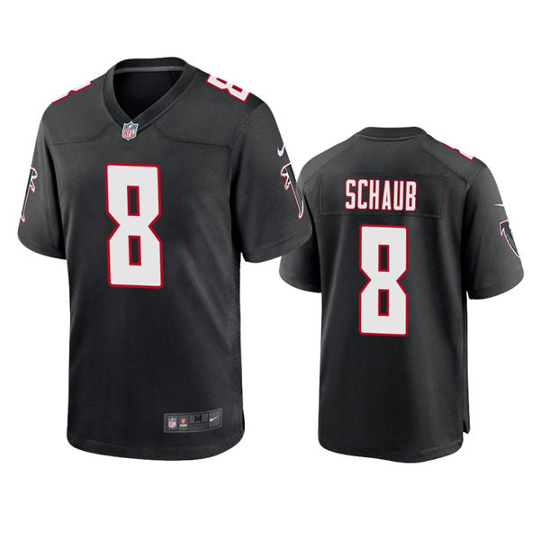 Men’s Atlanta Falcons Retired Player #8 Matt Schaub Nike Black Retro Jersey
