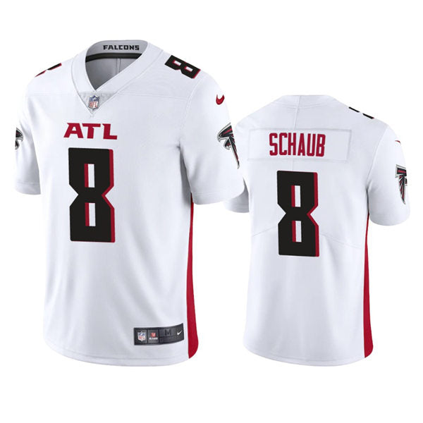 Men’s Atlanta Falcons Retired Player #8 Matt Schaub Nike White Vapor Limited Jersey