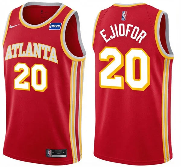 Mens Atlanta Hawks #20 Zuby Ejiofor Red Icon Edition Swingman Jersey