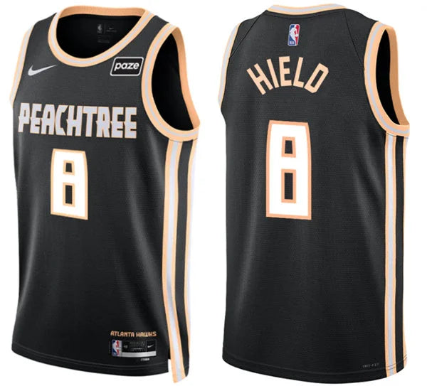 Mens Atlanta Hawks #8 Buddy Hield Black 2025-26 City Edition Swingman Jersey