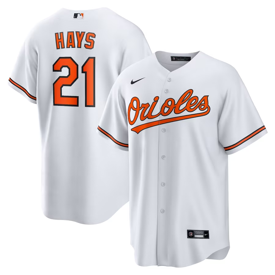 Men’s Baltimore Orioles Austin Hays #21 White Jersey