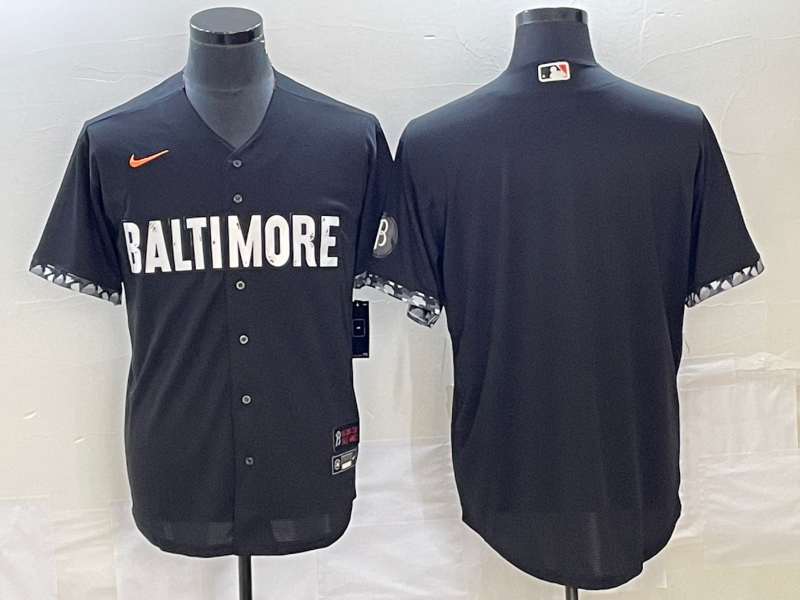 Men’s Baltimore Orioles Black 2023 City Connect Blank Jersey