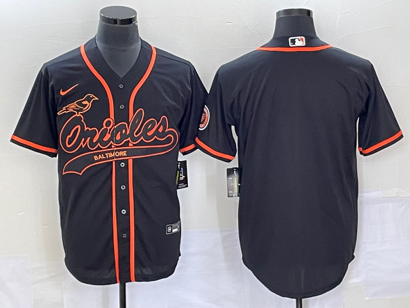 Men’s Baltimore Orioles Black Blank Jersey Joint Edition