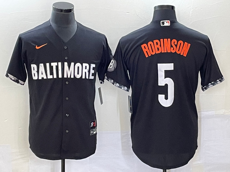 Men’s Baltimore Orioles Brooks Robinson #5 Black 2023 City Connect Jersey
