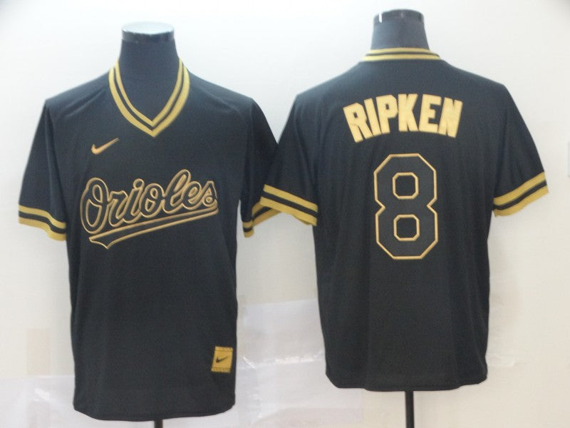 Men’s Baltimore Orioles Cal Ripken Jr. #8 Black Authentic Jersey