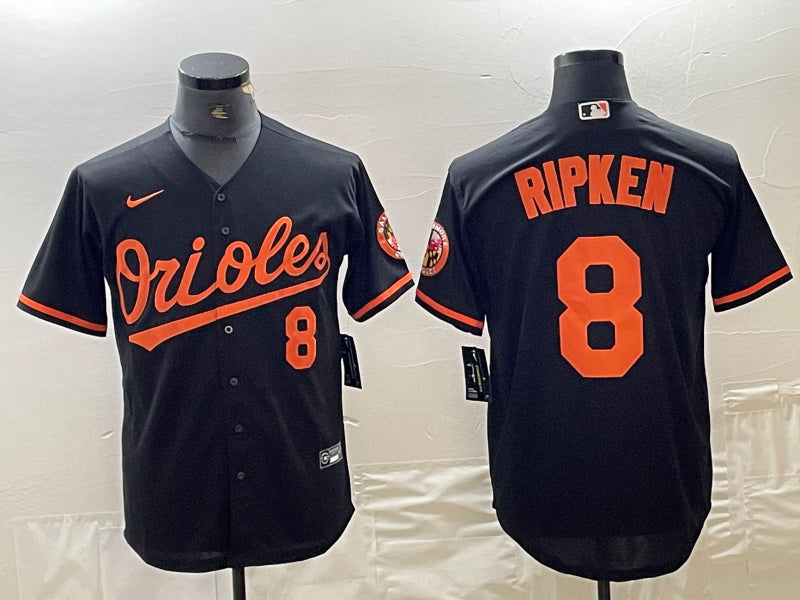Men’s Baltimore Orioles Cal Ripken Jr. #8 Black Baseball Jersey