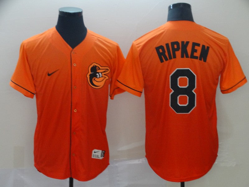 Men’s Baltimore Orioles Cal Ripken Jr. #8 Orange Gradient Jersey