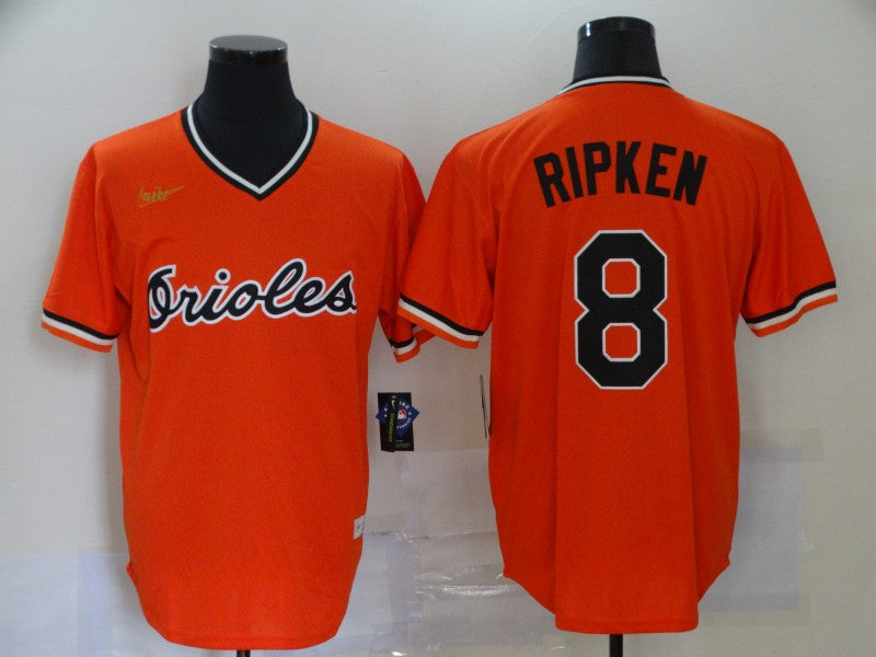 Men’s Baltimore Orioles Cal Ripken Jr. #8 Orange Team Jersey