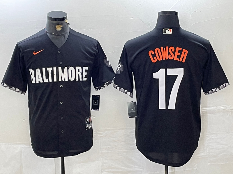 Men’s Baltimore Orioles Colton Cowser #17 Black City Connect Jersey