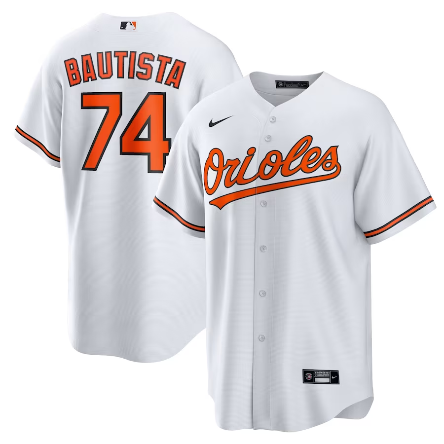 Men’s Baltimore Orioles Felix Bautista #74 White Jersey