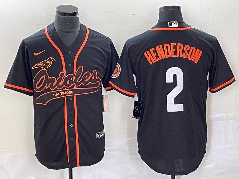 Men’s Baltimore Orioles Gunnar Henderson #2 Black Jersey Joint Edition