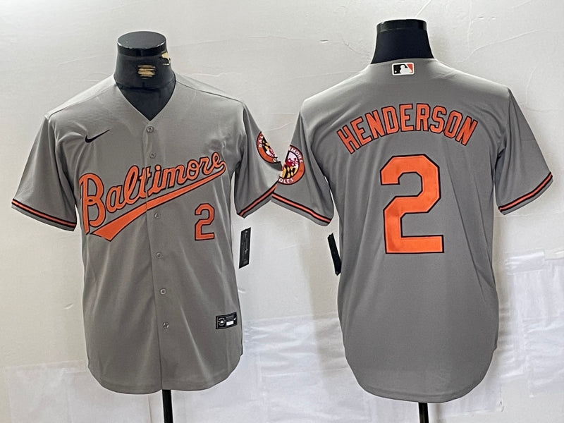 Men’s Baltimore Orioles Gunnar Henderson #2 Gray Limited Jersey