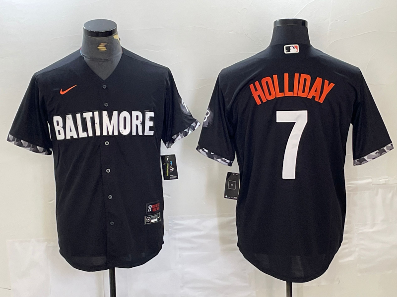 Men’s Baltimore Orioles Jackson Holliday #7 Black City Connect Jersey