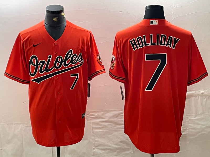 Men’s Baltimore Orioles Jackson Holliday #7 Orange Jersey